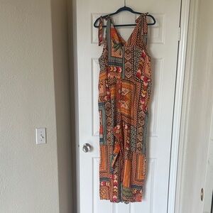 Haute Hippie Multicolor Patchwork Maxi jumpsuit size large